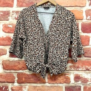 Bebe Leopard Print Top